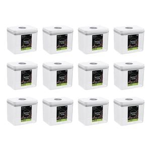 12PK Lemon & Lime Pop-Up Lid Pantry Container Rectangle 1L 14x10x12.5cm