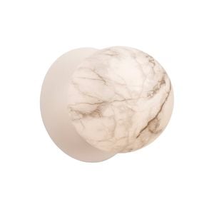 Lexi Lighting Odessa Marble Opal Glass Led Wall Light With White Base - Warm White/large