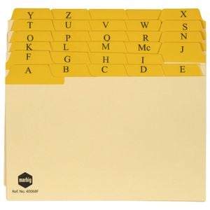 Marbig 8x5'' Manilla Guide Card A-z/1-31 Plastic Tabs Office Document Filing