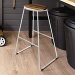 Marquee Industrial Acacia Bar Stool White