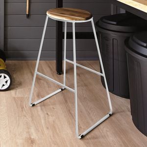 Marquee Industrial Acacia Bar Stool White