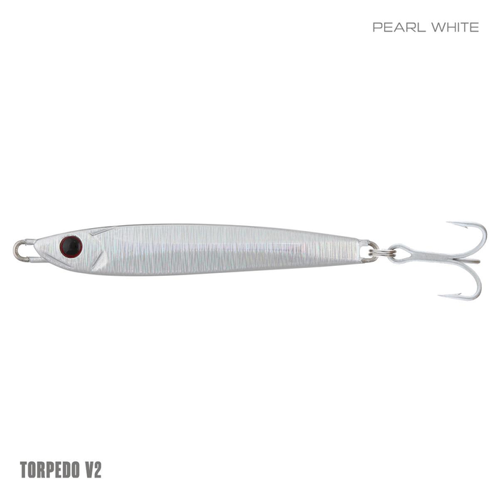 Samaki Torpedo V2 10g Metal Fishing Jig Pearl White