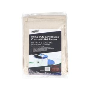 Haydn 3.7 x 2.7m Heavy Duty Canvas Drop Cover And 1.2 x 2.4m Hall Runner Set