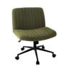 Oikiture Office Desk Chair Armless Sherpa Green