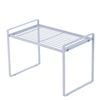 Catzon Counter Shelf Heighten Rust Resistant Non Slip for Pantry Kitchen-White(S)