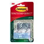Command Outdoor Light Clips, Clear, Damage Free Decorating, 16 Clips and 20 Command Strips