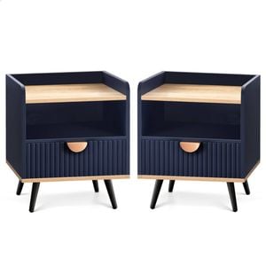 ALFORDSON Set of 2 Bedside Table Blue