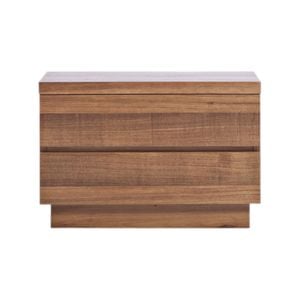 Florence Blackwood 2 Drawer Bedside Table