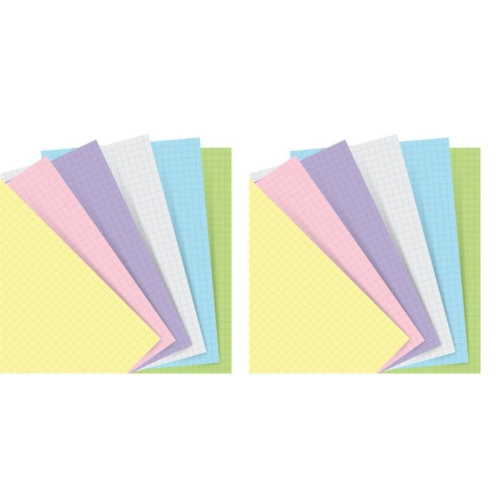 2x 60pc Filofax Pastel Square Notepaper Personal Refill Set Organiser Stationery