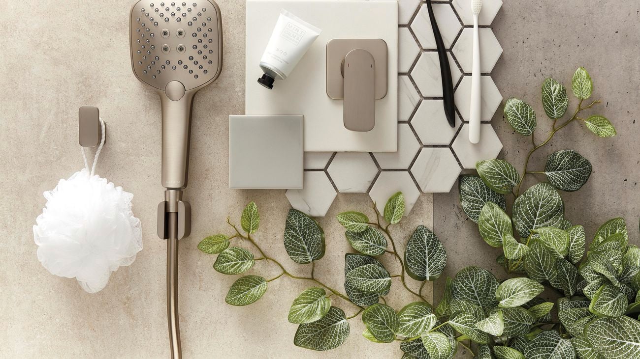 Caroma bathroom fittings and accessories in nickel