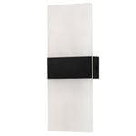 Brilliant 29cm Black Matt LED Modern Wisher Wall Light