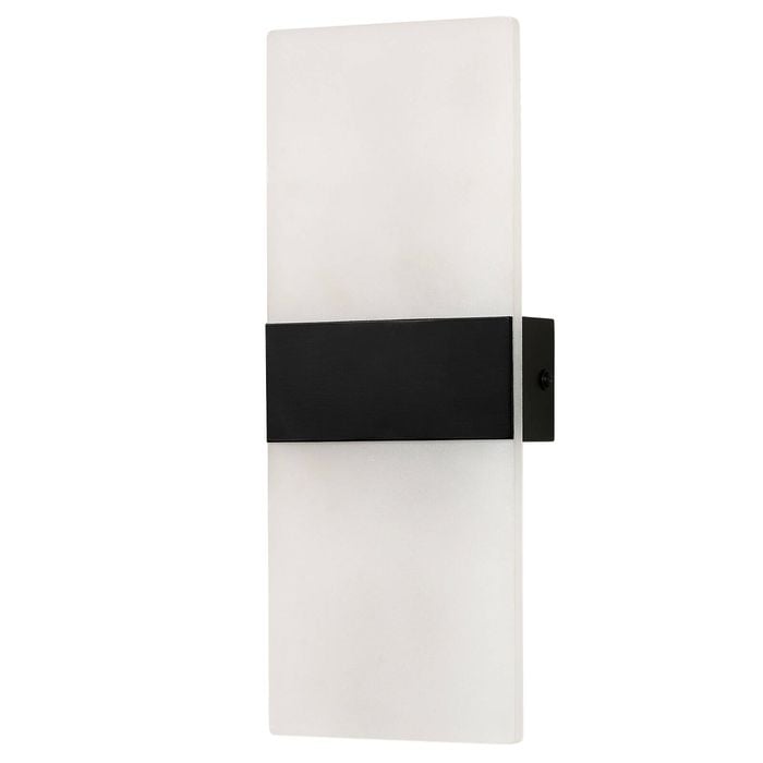 Brilliant 29cm Black Matt LED Modern Wisher Wall Light