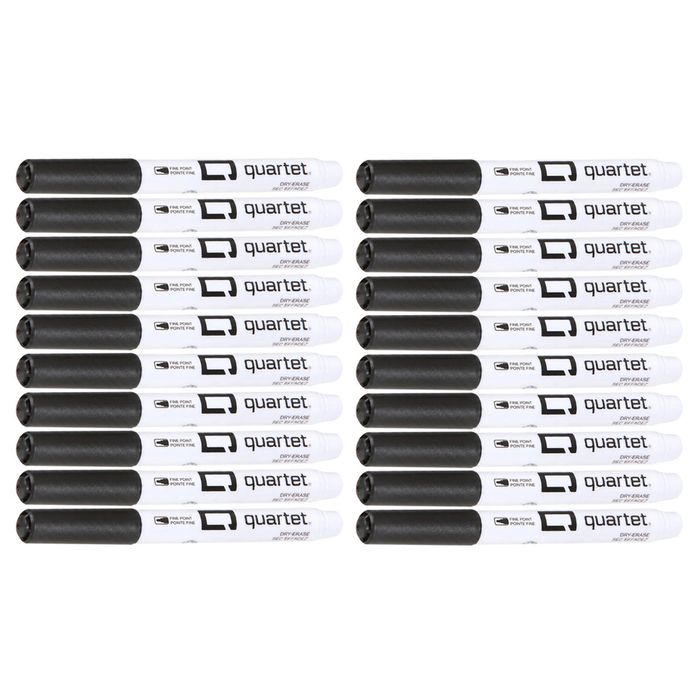 20x Quartet Flex Dryguard Ink Writing Marker Non-toxic W/ Bullet Tip Black