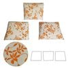 Set of 3 Swirls Taupe Trapezoid Shaped Cushions