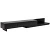 Artiss Extendable TV Unit 200CM 3 Storage Drawers Dark Walnut & Black