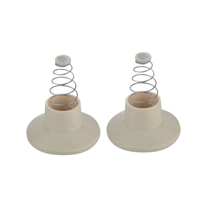 Shaw & Mason Ivory Plastic Wall Flange - 2 Pack