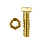 Pinnacle M8 x 30mm Yellow Zinc Hi Tensile Hex Bolt And Nut - 4 Pack