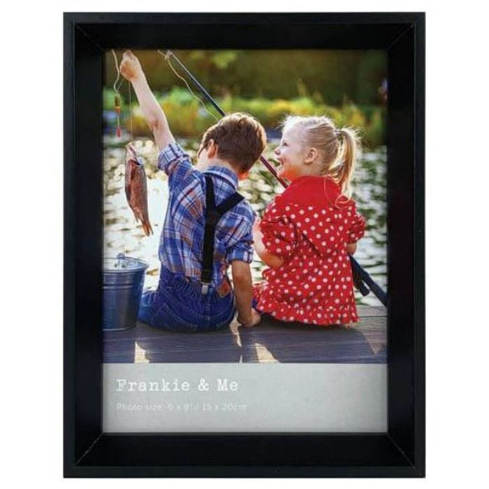 Frankie & Me Window Wooden 6x8'' Picture Frame Home/Office Photo Decor Black