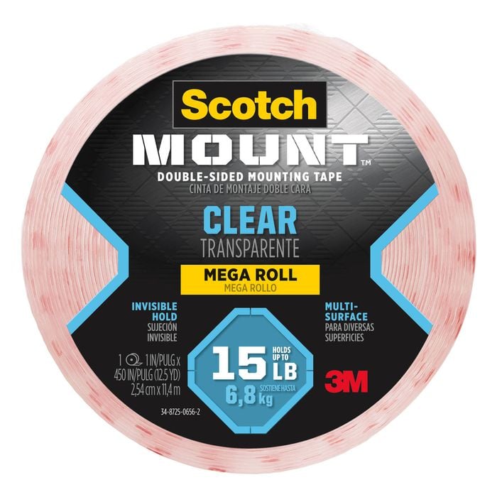 Scotch 25mm x 11.4m Clear Double Sided Mounting Tape