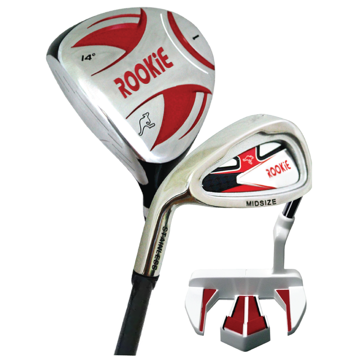 Rookie - Kids Golf Set LH - 3 Pce Red for 10 Yrs & Over