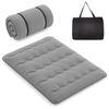 Costway Queen Size Foldable Floor Mattress Roll Up Mat w/Carry Bag Grey