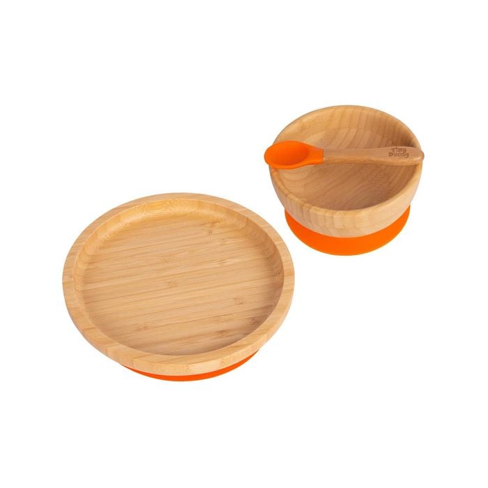 Tiny Dining Children's Bamboo Suction Round Dinner Set