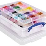 Really Useful Box - 4 Litre Clear Box with 2 Hobby Trays (Pack of 2)