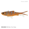 Samaki Vibelicious Fork Tail Vibe 100mm Soft Plastic Fishing Lure Pearl Shrimp