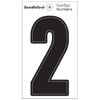 Sandleford Cut Out Numeral "2"  85mm Black Self Adhesive