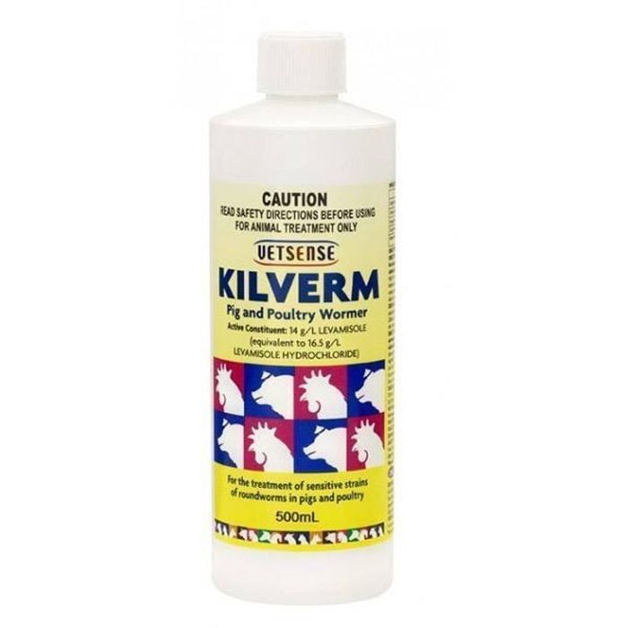 Vetsense Kilverm Pig & Poultry Wormer for Sensitive Strains 500ml