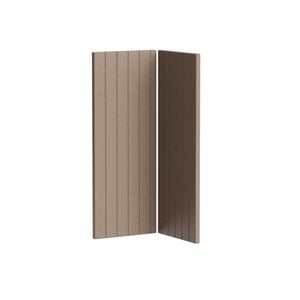 Kaboodle Raw Board V-Groove Corner Wall Cabinet Doors - 2 Pack