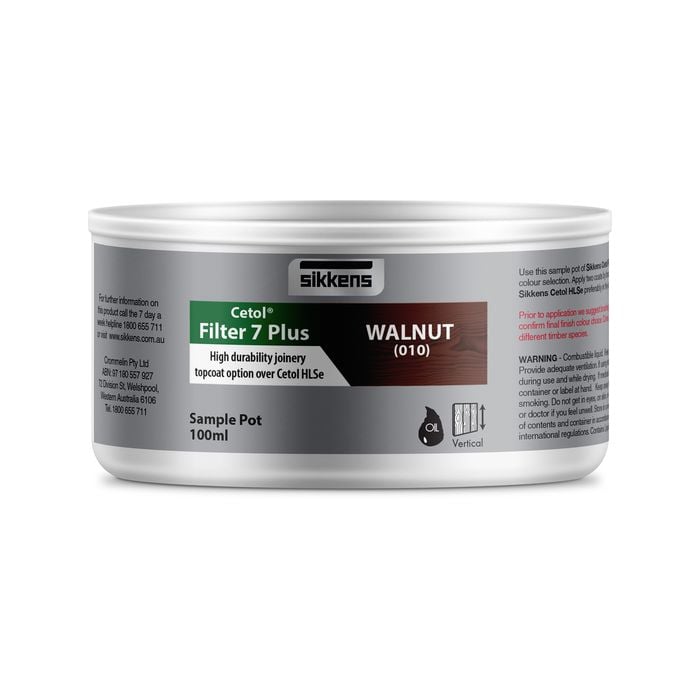 Sikkens 100ml Walnut Cetol Filter 7 Plus Timber Stain