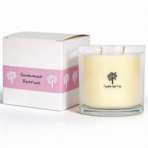 Nicola Spring 400g Soy Wax Scented Candle - Summer Berries - 45 Hour Burn Time Relaxation Aromatherapy Gift Ready Jar Candle