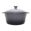 Classica Enammeled Round Cast Iron Casserole w/ Lid and Handles 26cm/5.5L Grey