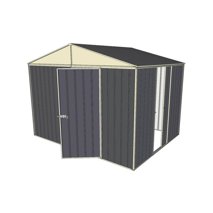Build-a-Shed 3.0 x 2.3 x 2.3m Gable Single Sliding Side Door Shed - Grey