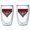 AFL Double Wall Glass Set - Essendon Bombers - Set of Two