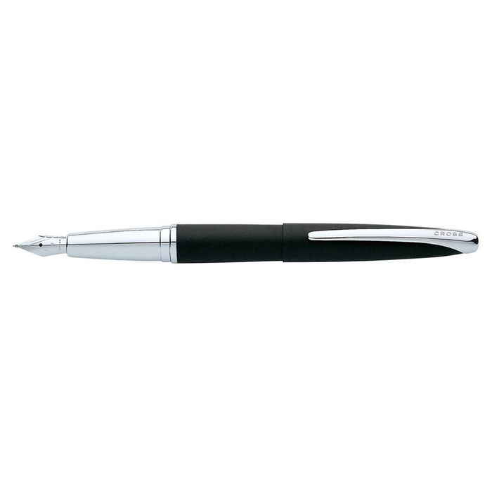 Cross Atx Basalt Fine Fountain Pen Nib Office Writing Stationery Black/chrome