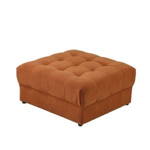 Oikiture 1 Seater Velvet Modular Ottoman