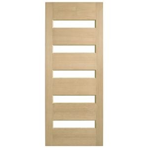 Corinthian 2340 x 920 x 40mm Entrance Door Blonde Oak Clear Glass AWO52G - 920mm