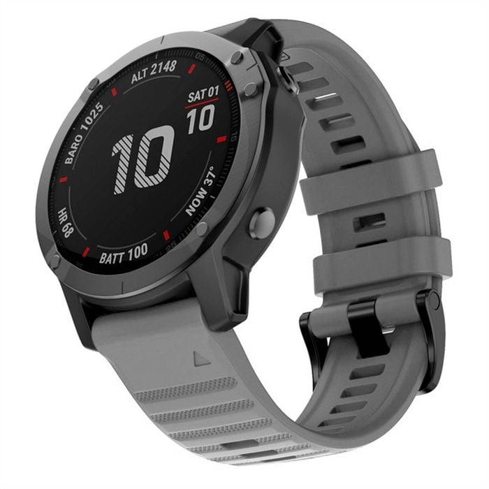 TEGAL Silicone Sport Band Strap For Garmin Fenix 5x/5x Plus/6x Grey