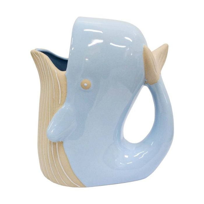 Lvd Animal Ceramic Whale Jug Home/kitchen Novelty Decor 19x18x12cm Blue