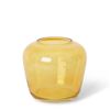 E Style 20cm Glass Brice Plant/Flower Vase Tabletop Display Home Decor Amber
