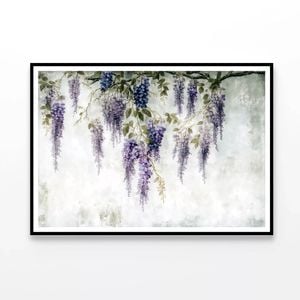 Purple Color Flowers Close-Up   Print 100% Australian Made 90x60cm  (Poster)