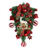 Christmas Red Fruit Elk Wreath Outdoor Hanging Decor [Red]
