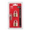 Lockwood 20mm Brass 120 Series General Purpose Padlock - 2 Pack