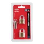 Lockwood 20mm Brass 120 Series General Purpose Padlock - 2 Pack
