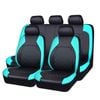 Catzon 9Pcs Car Seat Cover PU Leather Universal Full Set Protector-BlueGreen