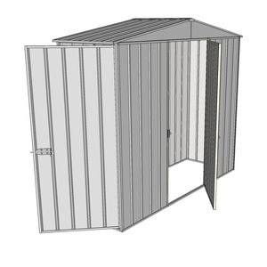 Build-a-Shed 2.3 x 0.8 x 2.3m Gable Single Hinged Side Door Shed - Zinc