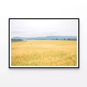 Green Meadows with Mountains  Print 100% Australian Made 120x90cm  (Poster)