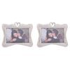 2PK Gibson Gifts Diamond Heart Frame Home/Garden Decor 6x4" Silver